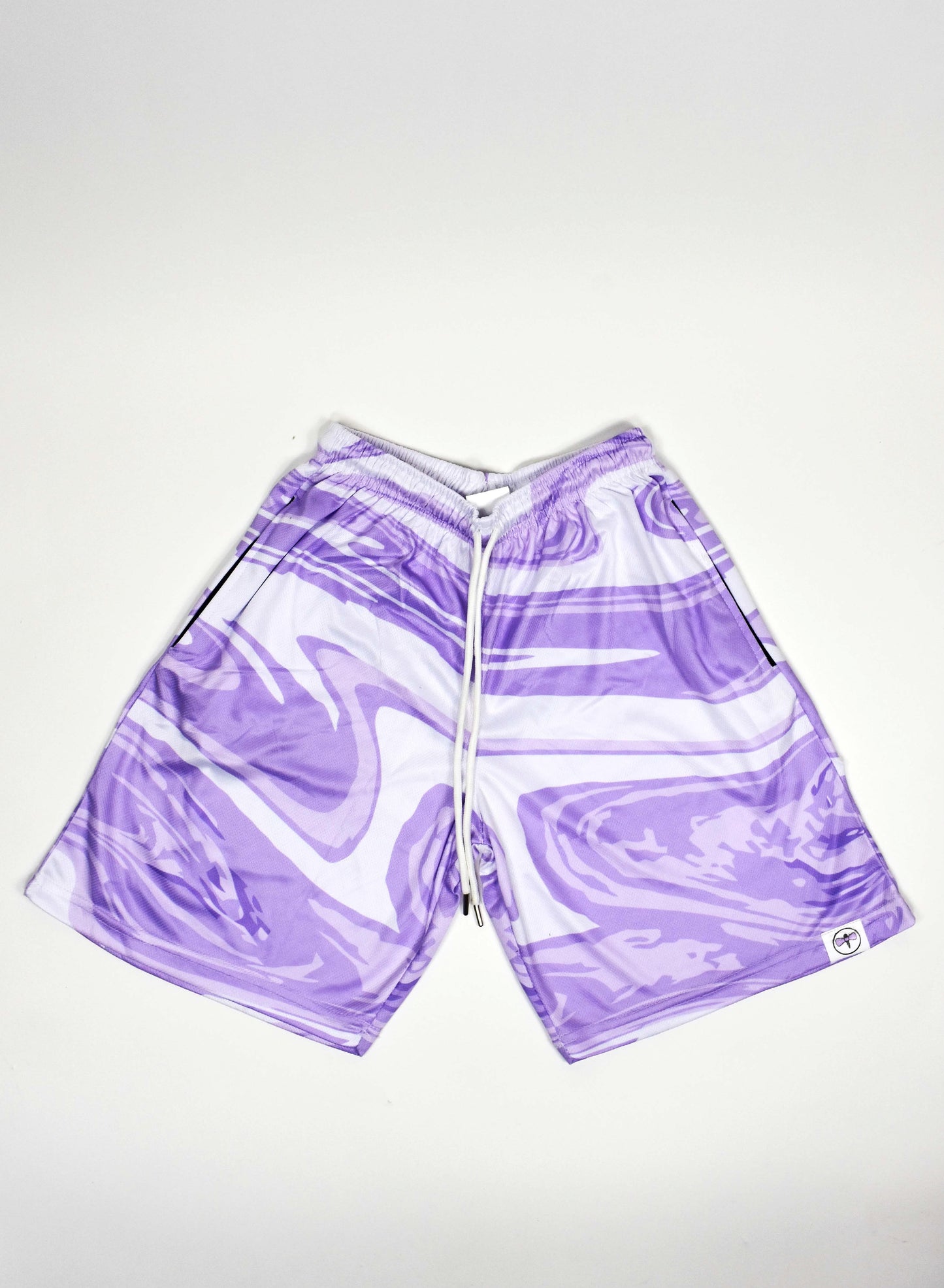 Marble Mesh Shorts Lavender