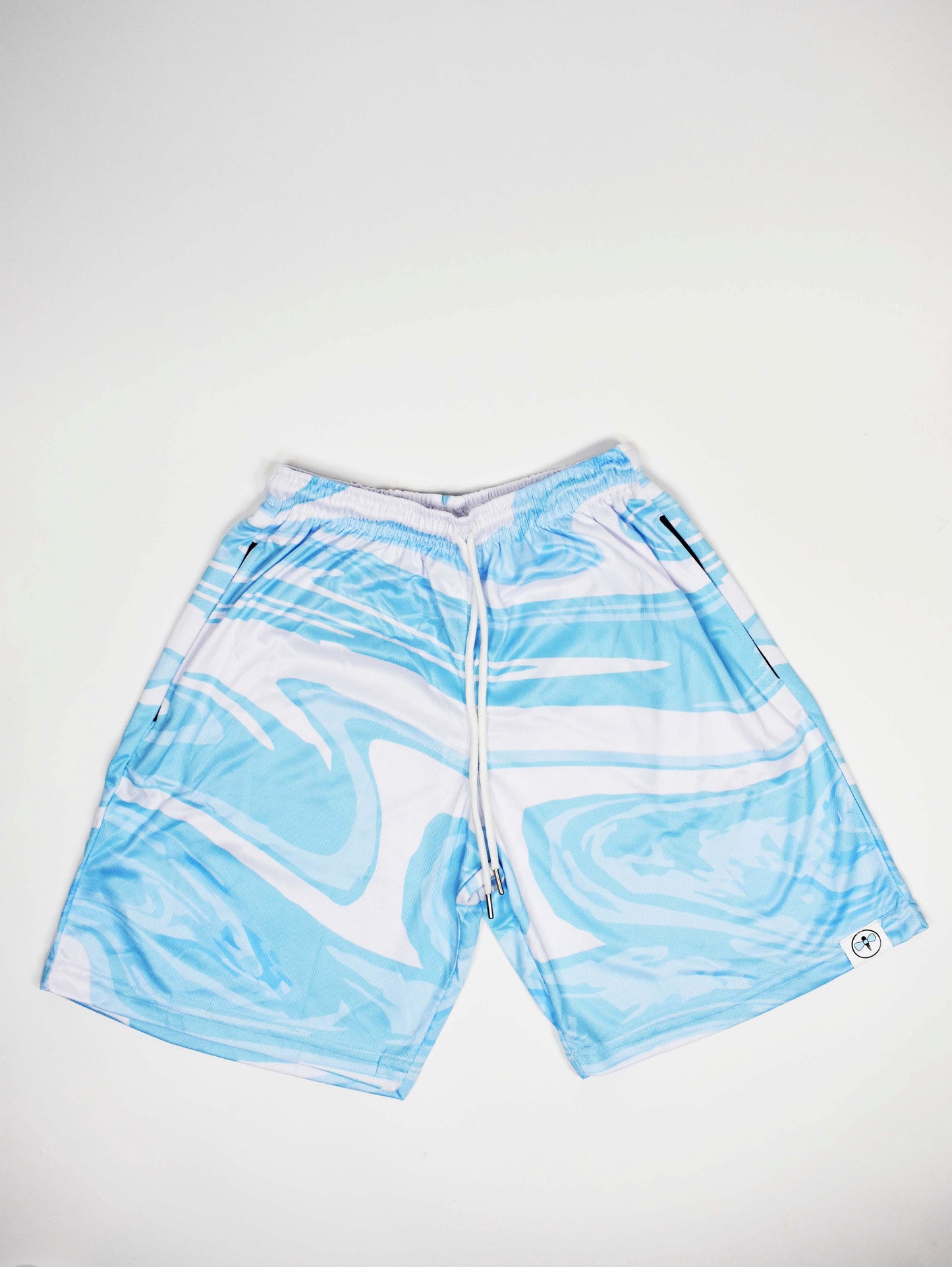 Marble Mesh Shorts Blue