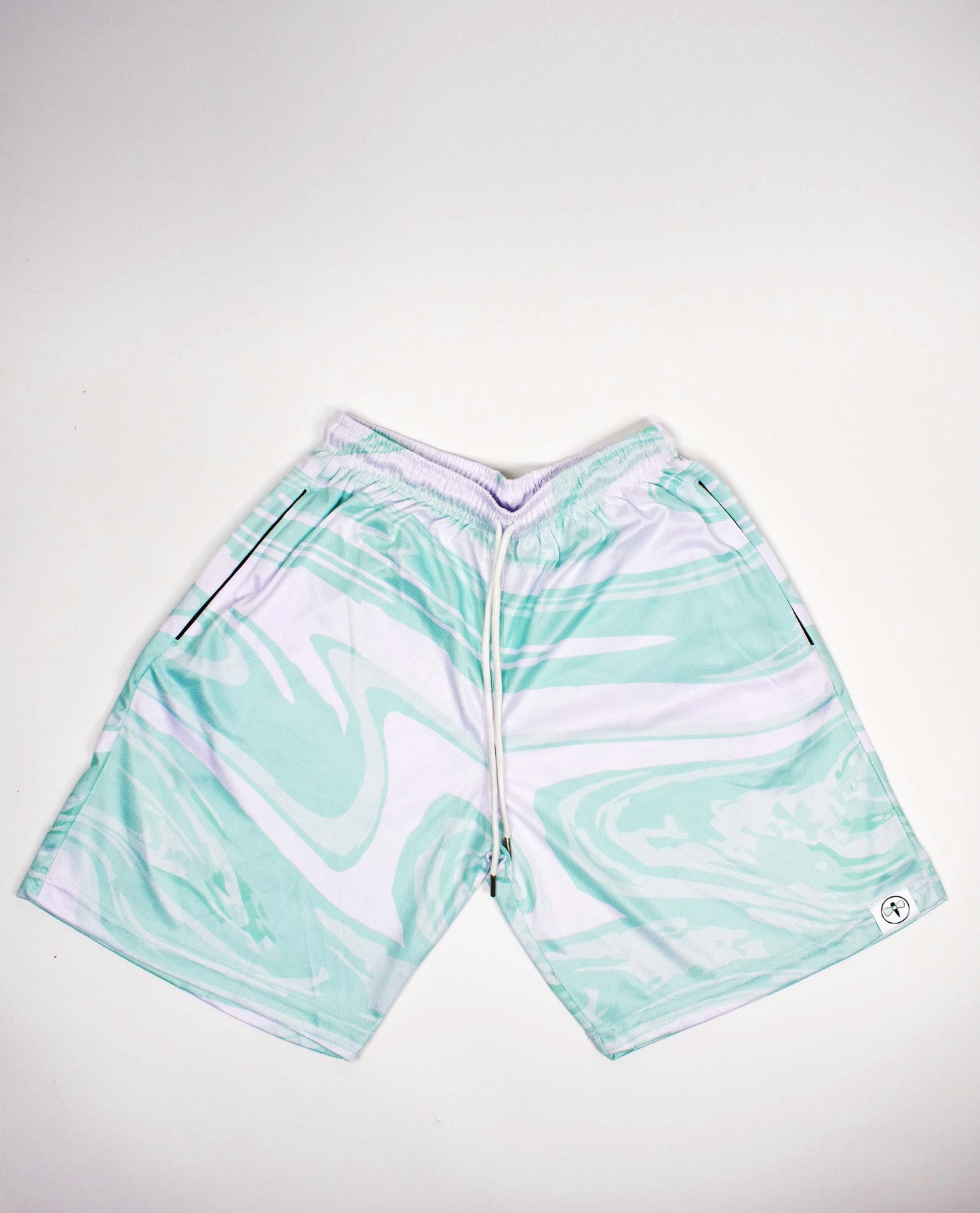 Marble Mesh Shorts Mint