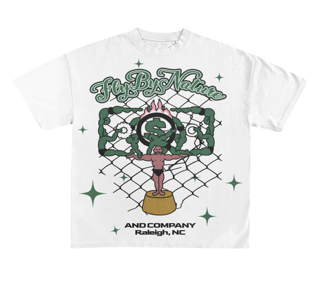 Black Dollar Tee White
